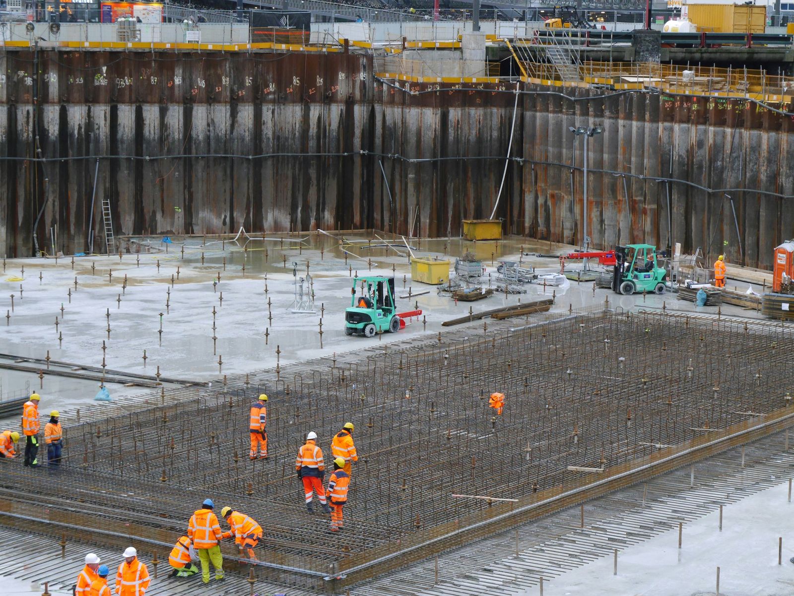 Reinforced concrete structure under construction